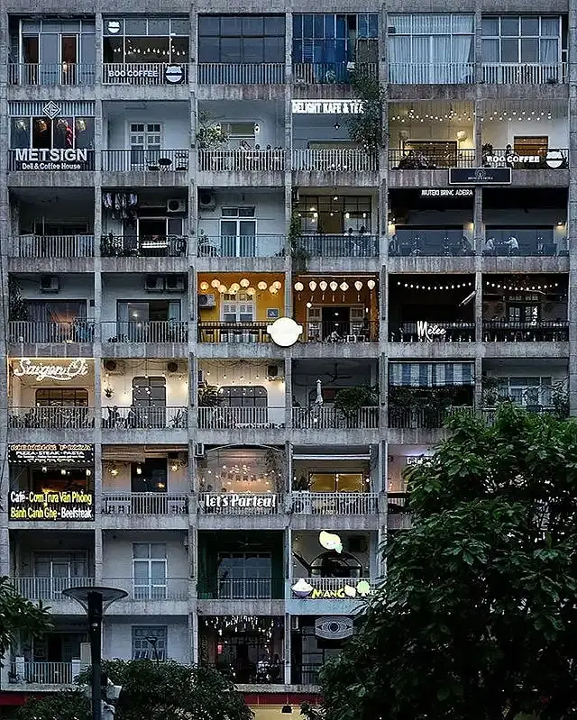 Image of a building with clearly defined apartments